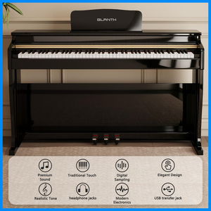 BLANTH Professional Upright Digital Piano 88-Key Weighted Hammer Action Keyboard 128 Polyphony 16-Level Touch Sensitivity Case - Product Image 2