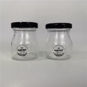 Mini <span class=keywords><strong>pot</strong></span> très mignon, <span class=keywords><strong>petit</strong></span> <span class=keywords><strong>pot</strong></span> en verre bon marché pour pudding, crème, beurre avec couvercle en métal 50 ml - Product Image 6