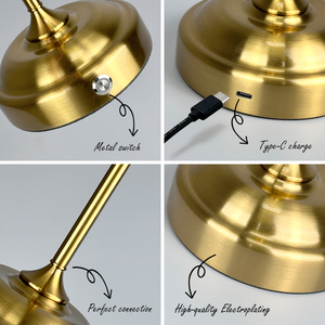 60CM Nordic Modern LED Rechargeable Cordless <strong>Table</strong> <strong>Lamp</strong> <strong>Battery</strong> <strong>Operated</strong> Fabric Flower Lampshade Home Decor Wedding Decoration - Product Image 5