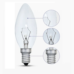 Factory Wholesale C35 Incandescent <strong>Light</strong> <strong>Bulbs</strong> Clear for Residential Living Room Lighting AC Various <strong>Bases</strong> (B15 B22 E27 E14) - Product Image 1