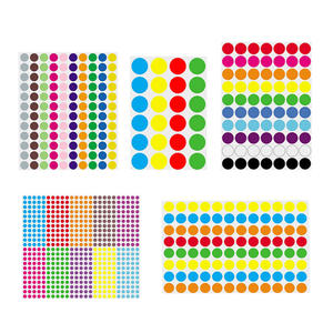 Étiquettes de codage rondes, autocollants à points de couleurs unies, autocollants circulaires adhésifs, ensemble pour organiser la classification des dossiers - Product Image 3