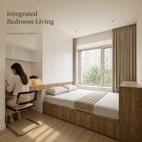 Plateforme de lit Tatami sur mesure avec rangement intégré, système de chambre à coucher en bois convertible, design moderne pour salle de bain, appartement, villa, 5+ tiroirs