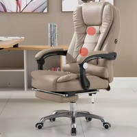 Chaise de bureau bon marché avec massage mécanisme de chaise de table d'ordinateur en cuir rose confortable pièces de chaise inclinable pivotante robuste