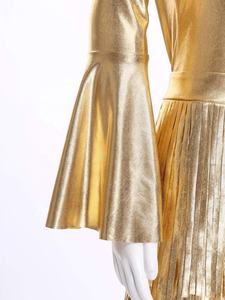 Costumes de cowgirl western pour filles de 6 à 16 ans, combinaison métallisée brillante avec jupe à franges, ensemble pour les événements costumés - Product Image 3