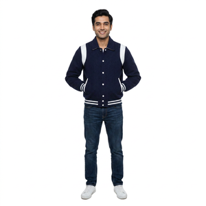 Veste de baseball sportive personnalisée de qualité supérieure pour homme, à capuche, respirante, design unique et confortable, en toile, directement sur le devant - Product Image 1