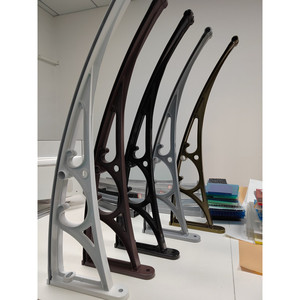 Soporte de aluminio negro fácil de instalar al mejor <span class=keywords><strong>precio</strong></span> y placa de <span class=keywords><strong>policarbonato</strong></span> <span class=keywords><strong>transparente</strong></span> para el hogar - Product Image 2