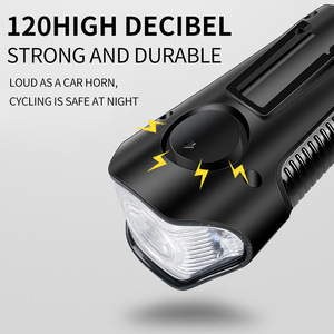 Lampe de <span class=keywords><strong>vélo</strong></span> de montagne à chargement USB, <span class=keywords><strong>klaxon</strong></span> LED T6 et ordinateur sans fil, étanche IPX4, 4 modes pour la sécurité en conduite nocturne - Product Image 5