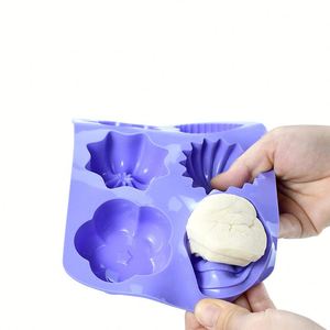 6-in-1 Pattern DIY Baking Mold New Manual Silicone Cake <b>Chocolate</b> Ice Cream Baby Food Supplement Mold Customized Color & Logo - Product Image 4