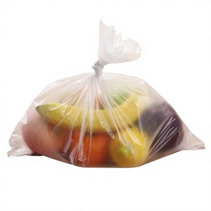 Sac en plastique LDPE de qualité alimentaire avec fermeture à nouer, sac transparent en OPP pour fruits et légumes - Product Image 1