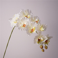 Orchidées Phalaenopsis en soie à 9 tiges, style européen, décoration florale réaliste d'inspiration coréenne pour la maison, accessoires de photographie de mariage