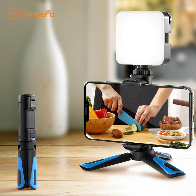 Phone Holder 360 Degrees Rotation Selfie Stick Tripod Vlog Shooting Live Streaming Mobile Table Tripod