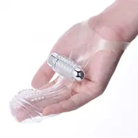 Finger Vibrator Penis Sleeve Condom G Spot Clitoris Stimulator Vagina Orgasm Clit Climax Massage Sex Products Sex Toys for Women