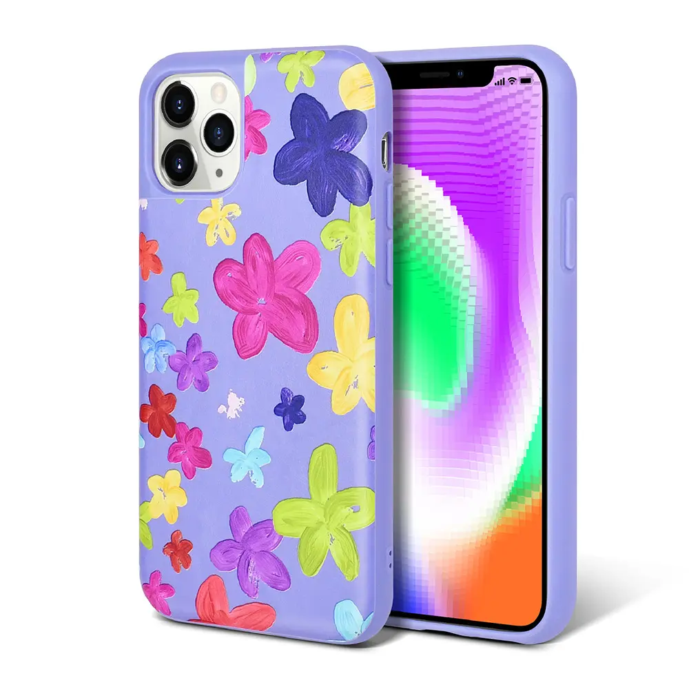 Wholesale Purple Colorful Custom Printing Sunflower Phone Case For iphone 11 12 pro max phone case Cover