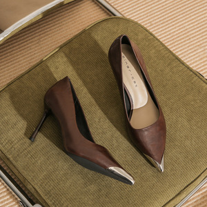 Zapatos de Novia Sexys de Verano Estilo Francés para Mujer con Diseños de Cristales y Diamantes, Tacones de Aguja con Plataforma Gruesa, Cuero Genuino - Product Image 1