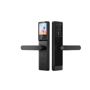 กุญแจล็อคประตูอัจฉริยะ KK Smart Lock พร้อมระบบจดจำใบหน้า ลายนิ้วมือ Wi-Fi แอป Tuya ระบบจัดเก็บข้อมูลบนคลาวด์ และช่องมองผ่านประตู - Product Image 1