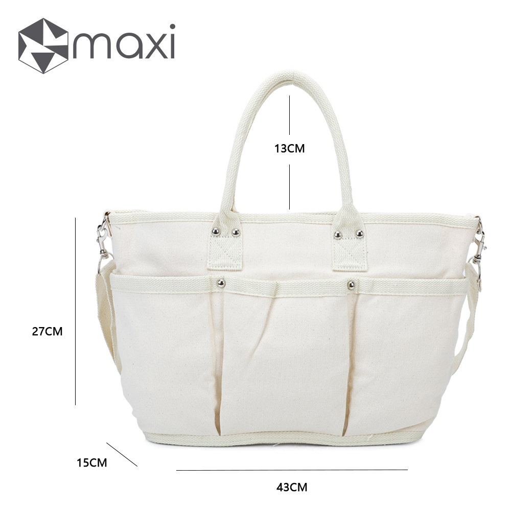 2021 High Quality White Canvas Casual Purses Bags Women Handbags