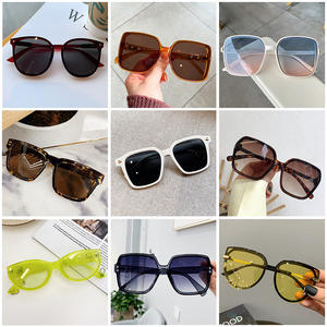 Gafas de Sol Qianai de Moda, Estilo Coreano, Montura Grande Irregular, Protección UV400, Montura de PC, Unisex, Tipo 3 - Product Image 3