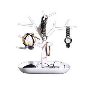 Organizador de Joyas Moderno de Plástico Ajustable, Torre de Joyería, Bandeja para Relojes, Llaves, Pulseras, Pendientes, Anillos, Collares, Soporte de Exhibición - Product Image 1