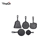 Peralatan Masak Besi Cor Mini Pra-Penggorengan untuk Pesanan Grosir, Berbagai Bentuk Wajan Kecil Cocok untuk Menggoreng, Memanggang, dan Memasak Sehari-hari