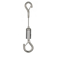 Kit de suspension personnalisé avec câble métallique, pince à câble réglable et mousqueton pour suspension de luminaires au plafond