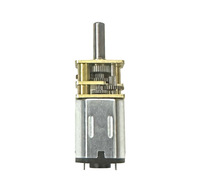 Motor gir Worm N20 DC, sikat mikro permanen Motor gir 3V/6V/12V dengan pengontrol kecepatan