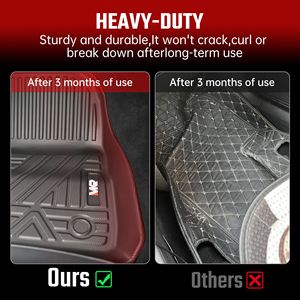 2023-2025 Model 3 Fully Enclosed Odorless <b>TPE</b> Waterproof Floor Liner 6 PCS Duty-Proof Foot Pad Car Mats D0100XUZ667 Odorless <b>TPE</b> - Product Image 2