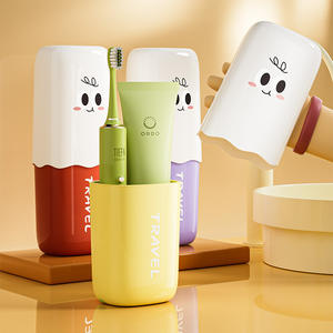 Estilo dos desenhos animados Suporte Escova Portátil Viagem com Copa Lavagem Novo Estilo Saboneteira e Creme Dental Caixa De Armazenamento Material Plástico - Product Image 4