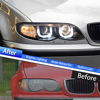 Ensemble de phares LED KGKB pour BMW Série 3 E46 berline LCI 1998-2004, style Ahmed Mag, mise à niveau avec double faisceau de projecteur, Plug & Play