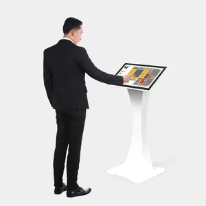 21.5Inch Indoor Floor Stand Capacitive 10Points Touch Screen 2K Digital Signage Display Info Kiosk