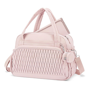 Nouvel Arrivage Sac à Langer Matelassé Grande Capacité pour Bébé, Sac de Voyage Bandoulière pour Maman avec Étui à Sucette et Matelas à Langer - Product Image 1
