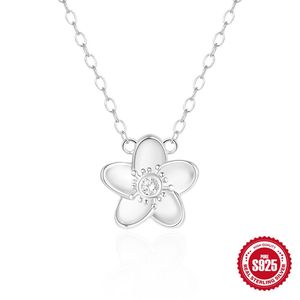 Aimee Dainty Plaqué Or S925 Bijoux en Argent Sterling Fleur de Luxe Pendentif en Diamant Colliers Pour Femmes Cadeau - Product Image 4