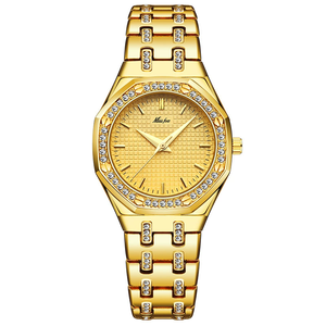 MISSFOX Reloj <span class=keywords><strong>de</strong></span> Cuarzo Analógico <span class=keywords><strong>de</strong></span> Oro <span class=keywords><strong>de</strong></span> 18K <span class=keywords><strong>de</strong></span> Lujo para <span class=keywords><strong>Mujer</strong></span>, Forma <span class=keywords><strong>de</strong></span> Caja Redonda, Joyería Clásica <span class=keywords><strong>de</strong></span> Diamantes Analógicos, Reloj <span class=keywords><strong>de</strong></span> Pulsera <span class=keywords><strong>de</strong></span> Mano Caro - Product Image 2