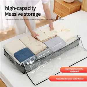 Bolsa de Almacenamiento para Edredones Debajo de la Cama, de Tela No Tejida Gruesa, Gran Capacidad, para Mantas y Ropa, con PVC Transparente - Product Image 5