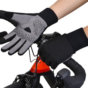 Cycling <b>Gloves</b> Black And Grey Unisex Adult Bicycle Riding <b>Gloves</b> With Mesh Palm Design For Outdoor Sports - Product Image 2