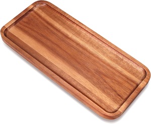 Bandeja Rectangular de Madera para Decoración del Hogar, Platos y Bandejas de Madera de Acacia para Servir Alimentos, Tablas de Charcutería de Madera - Product Image 3