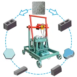 Máquina para fazer tijolos de concreto Máquina para fazer tijolos de bloco oco Máquina para fazer tijolos de bloqueio manual