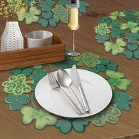 Sets de dessous-de-plat ronds OWENIE en forme de feuille de trèfle, antidérapants et isolants thermiques pour la table à manger