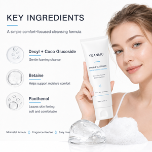 Limpiador Facial Espumoso Suave con Doble Glucósido, Sin Fragancia, Nutritivo, para una Barrera Cutánea Reconfortante, Marca Privada OEM ODM - Product Image 3