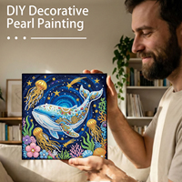 Kit de peinture perlée 5D DIY, motif papillon sur toile, perles rondes écologiques, cadre 25x25cm, ensemble de loisirs créatifs