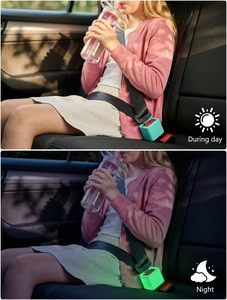 Support de boucle de <span class=keywords><strong>ceinture</strong></span> de sécurité en silicone phosphorescent - Accessoires intérieurs de <span class=keywords><strong>voiture</strong></span> à accès facile, compatible avec la plupart des voitures, fabriqué en Chine - Product Image 5