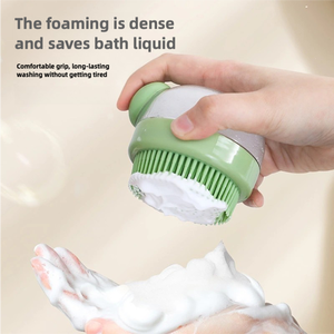 מברשת אמבט כלבים עם סבון מתקן pp tp tpr פלסטיק עבור חיית מחמד מטפח כלבים מקלחת מברשת גורים חתולים - Product Image 4