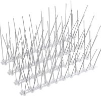 Livraison rapide, dissuasifs anti-oiseaux en acier inoxydable 304 sur base en PC, longueur 50 cm, 40 pointes, contrôle des oiseaux