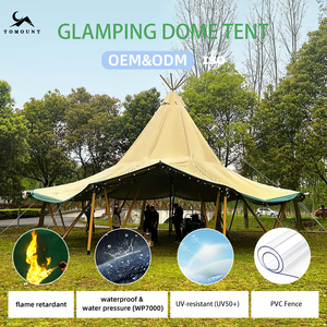 Tienda <span class=keywords><strong>de</strong></span> Campaña Tipi India Prefabricada, Tienda <span class=keywords><strong>de</strong></span> Campaña Piramidal <span class=keywords><strong>de</strong></span> Lujo Personalizada para Glamping al Aire Libre, Impermeable, para Eventos, Fiestas, Bodas, Navegación, 4 Estaciones - Product Image 5