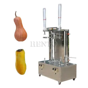 Grote 250 Stuks/h Pompoenschilmachine Met Dubbele Kop/Grapefruit Dunmachine Automatisch/Schilmachine Voor Fruit En Groenten