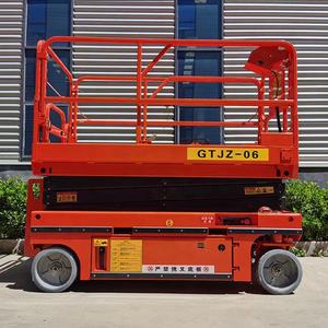 Gran oferta 3M 4m 6m 8m 10m 12m 14m 300Kg 500KG capacidad eléctrica <span class=keywords><strong>Manlift</strong></span> plataforma móvil terreno áspero elevador de tijera móvil - Product Image 2