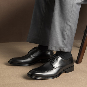 Zapatos de cuero para hombre, cuero genuino, piel de vaca de primera calidad, estilo de alta gama, para ocasiones formales y de negocios, para todas las estaciones, color negro. - Product Image 4