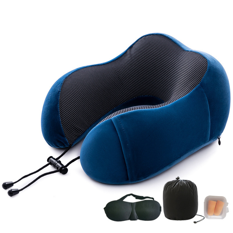 Sac de rangement magnétique pour masque de sommeil et bouchons d'oreille, bleu lac.
