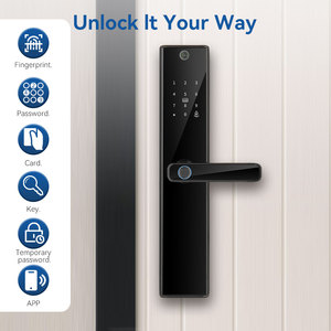 Serrure intelligente Qleung S819-2MAX avec Wi-Fi, contrôle par application Tuya, empreinte digitale, code/cartes/clés, appel vidéo pour porte en acier - Product Image 4