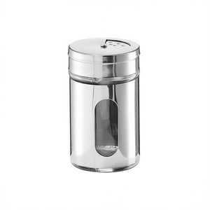 Small Spice Shaker 8.5cm 5cm With Metal Lid And <b>Window</b> For Kitchen Use - Product Image 2