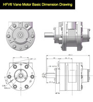 Moteur pneumatique à palettes 4HP 10N.m 3000/rpm HFV6 Fournisseur de moteur à pression d'air à palettes de type de base, moteur pneumatique à lame 3KW